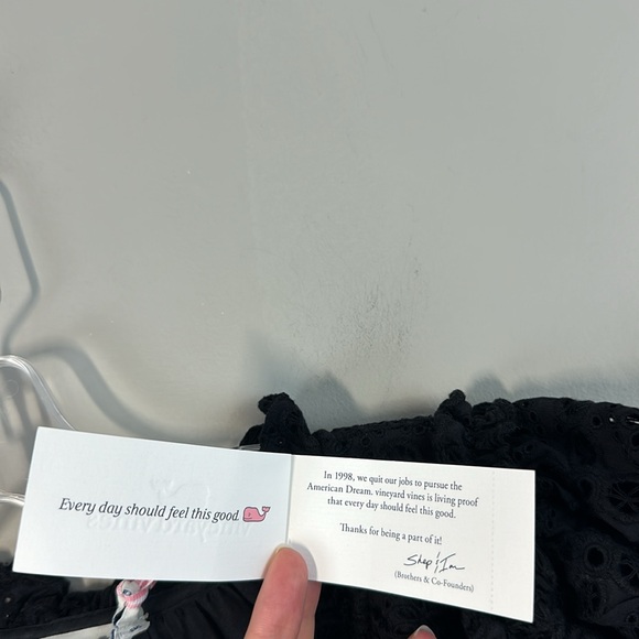 NWT Vineyard Vines Black Eyelet Tiered Ruffle Neck Dress Size XL - Picture 9 of 15